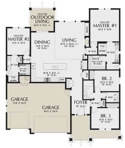 House Plan House Plan #23150 Drawing 1