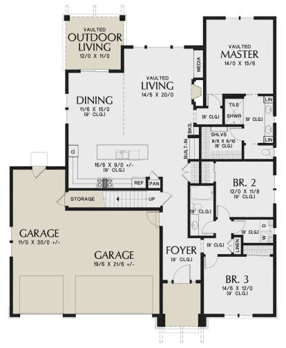 Main Floor for House Plan #2559-00827