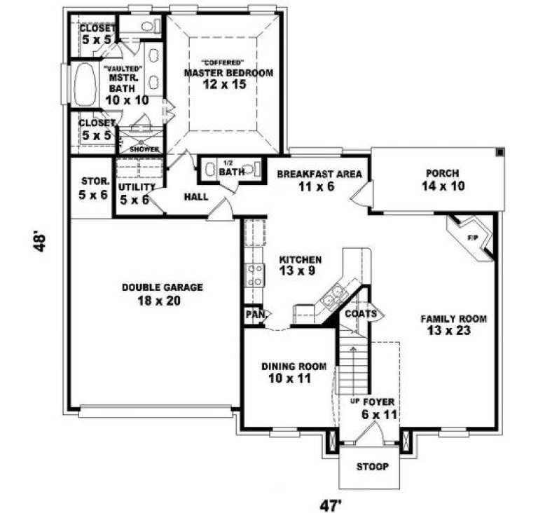 House Plan House Plan #2316 Drawing 1