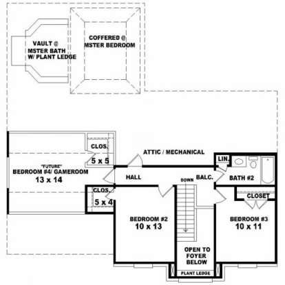 Second Floor for House Plan #053-00172