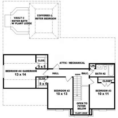 Second Floor for House Plan #053-00173