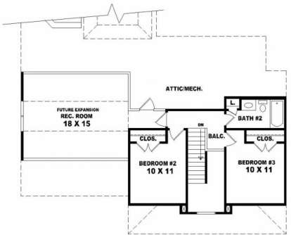 Second Floor for House Plan #053-00174