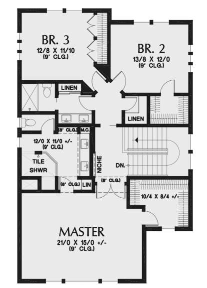 Second Floor for House Plan #2559-00833