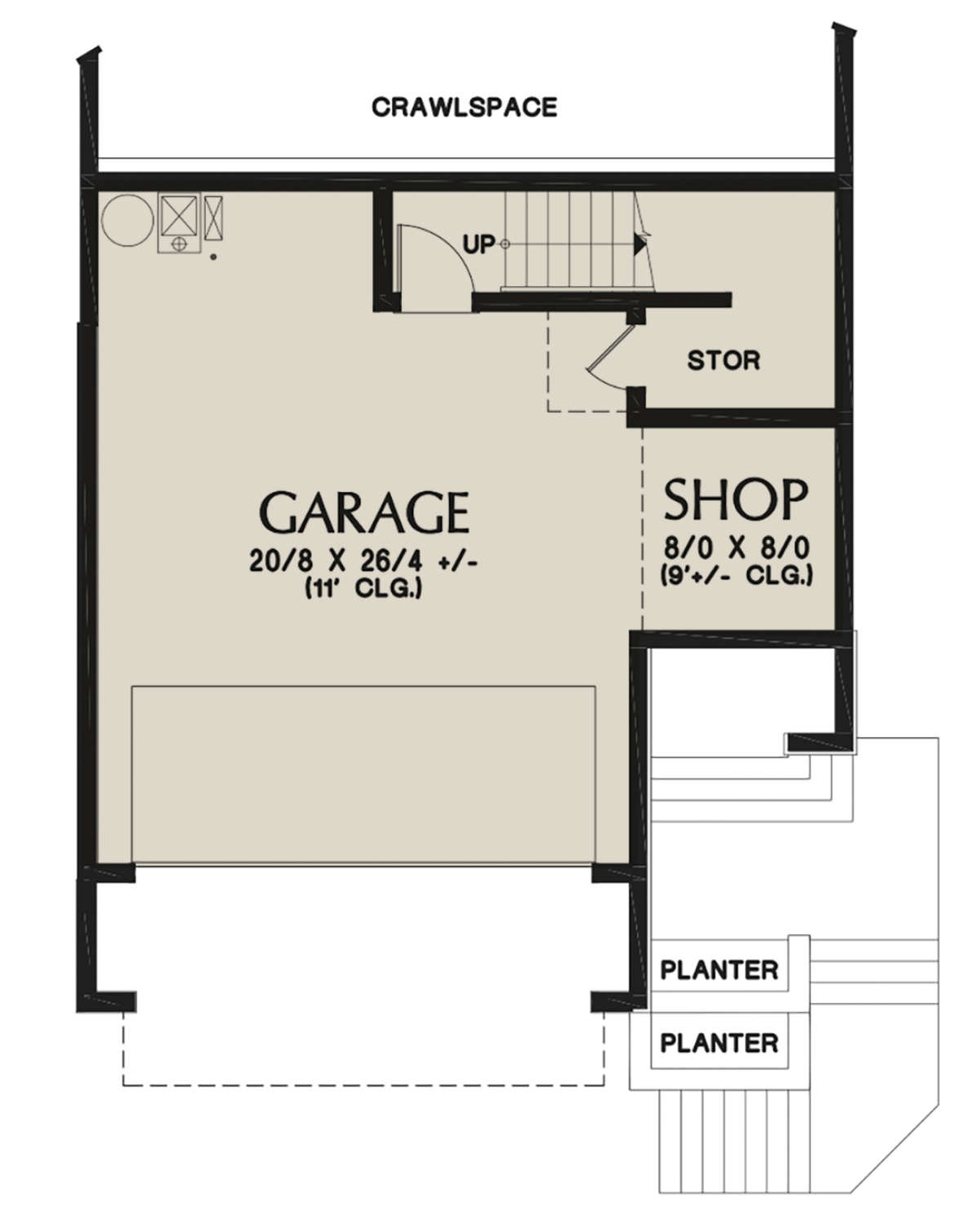 Drive Under Garage for House Plan #2559-00833