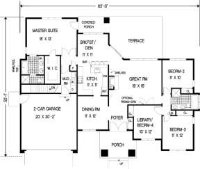 Main Floor for House Plan #033-00041