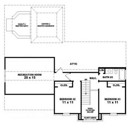 Second Floor for House Plan #053-00176