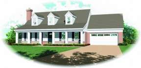 Country House Plan #053-00177 Elevation Photo