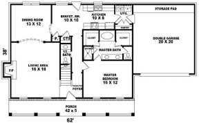 First Floor for House Plan #053-00177