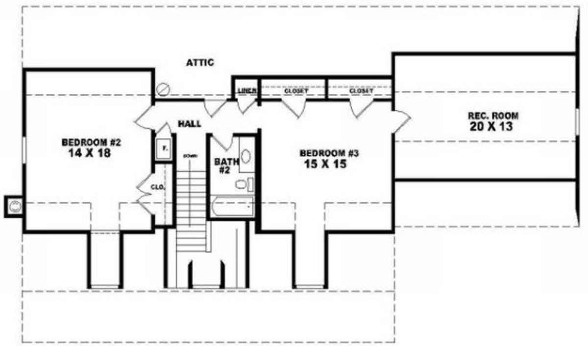 Second Floor for House Plan #053-00177