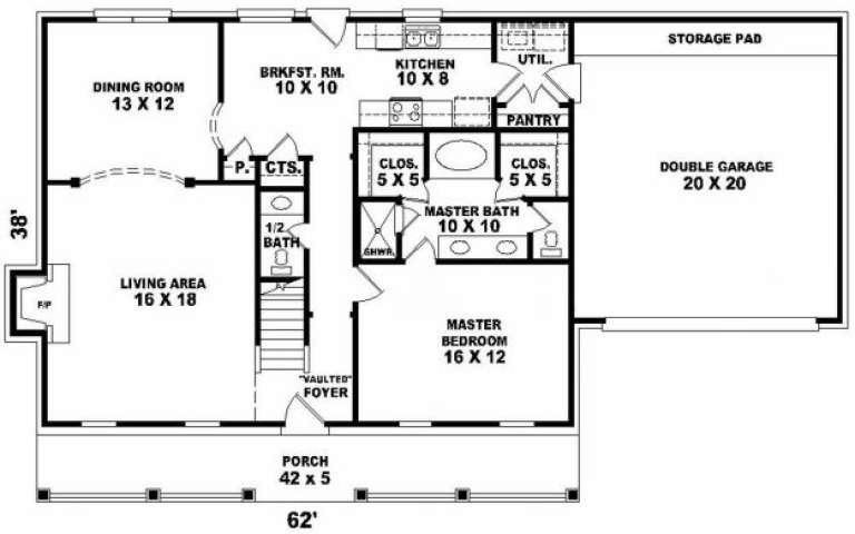 House Plan House Plan #2322 Drawing 1