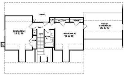 Second Floor for House Plan #053-00178