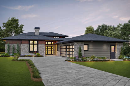 Contemporary House Plan #2559-00836 Elevation Photo