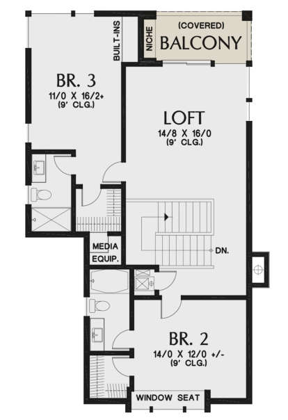 Second Floor for House Plan #2559-00836