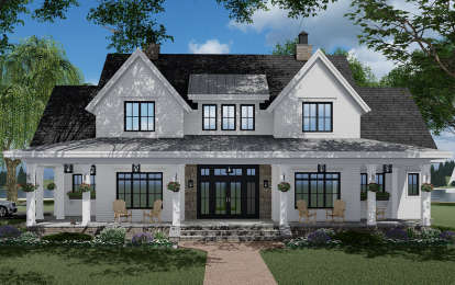 Modern Farmhouse House Plan #098-00317 Elevation Photo