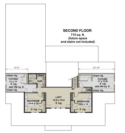 Second Floor for House Plan #098-00317