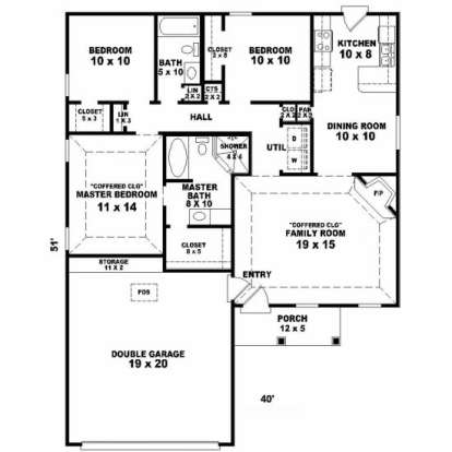 Floorplan for House Plan #053-00179