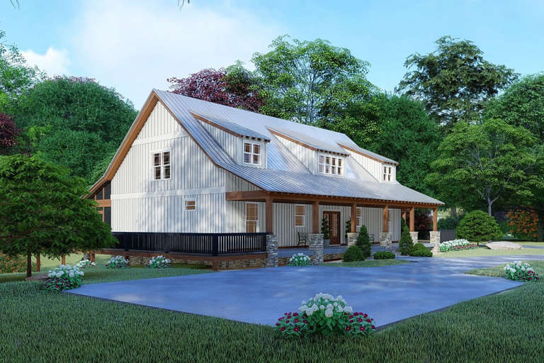 Modern Farmhouse House Plan #8318-00124 Elevation Photo