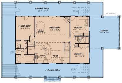 Modern Plan: 1,318 Square Feet, 3 Bedrooms, 2 Bathrooms