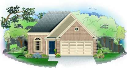 3 Bed, 2 Bath, 1274 Square Foot House Plan - #053-00181