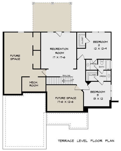 Basement for House Plan #6082-00171