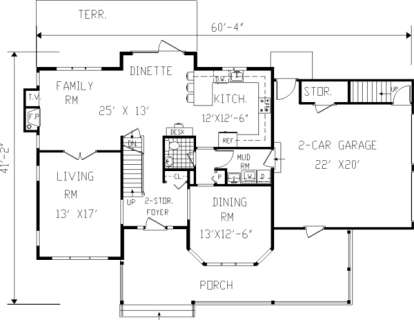 Main Floor for House Plan #033-00042