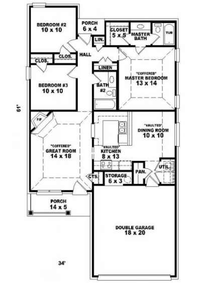 Floorplan for House Plan #053-00183