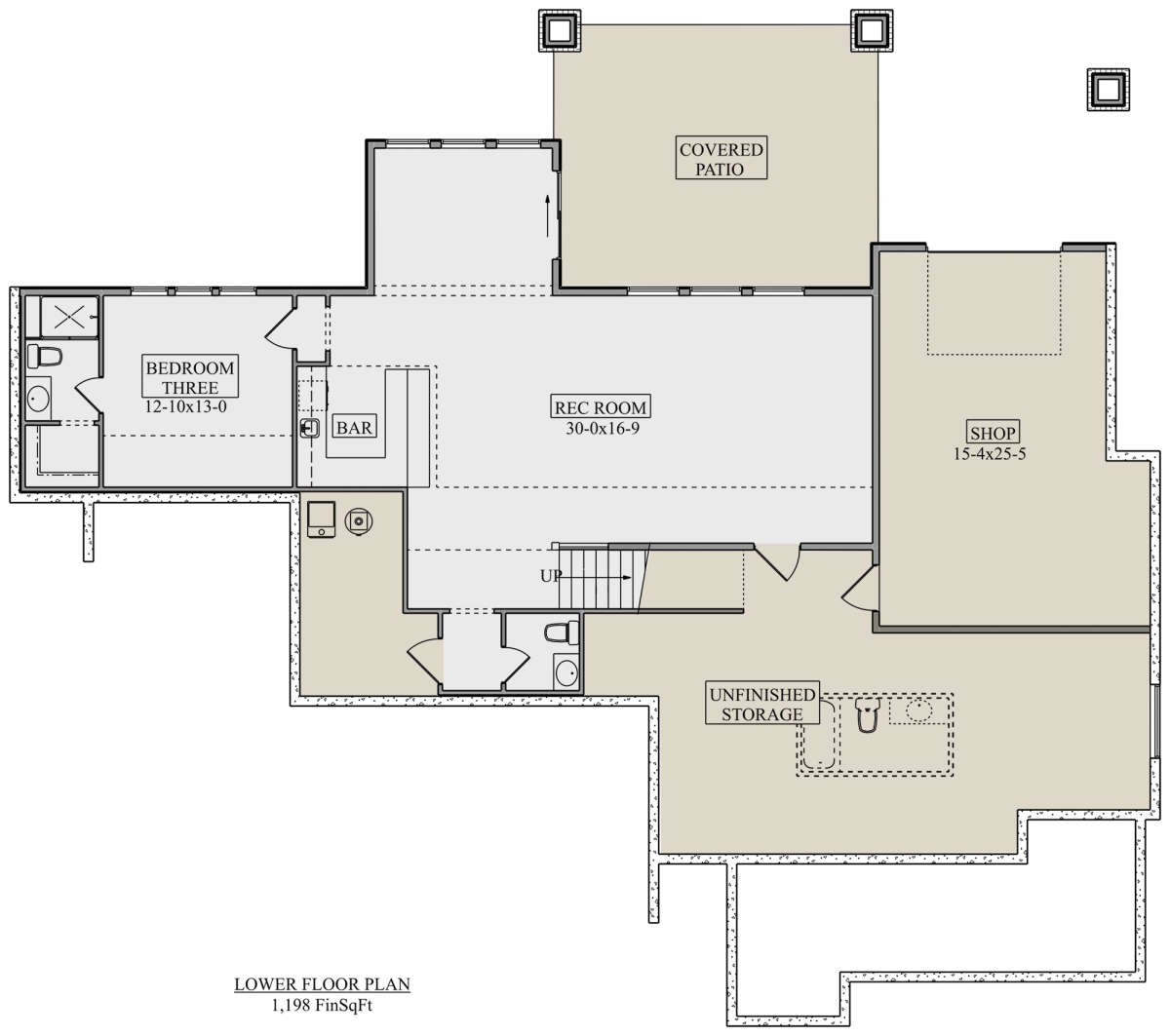 Basement for House Plan #5631-00116