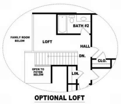Optional Loft Floor for House Plan #053-00184