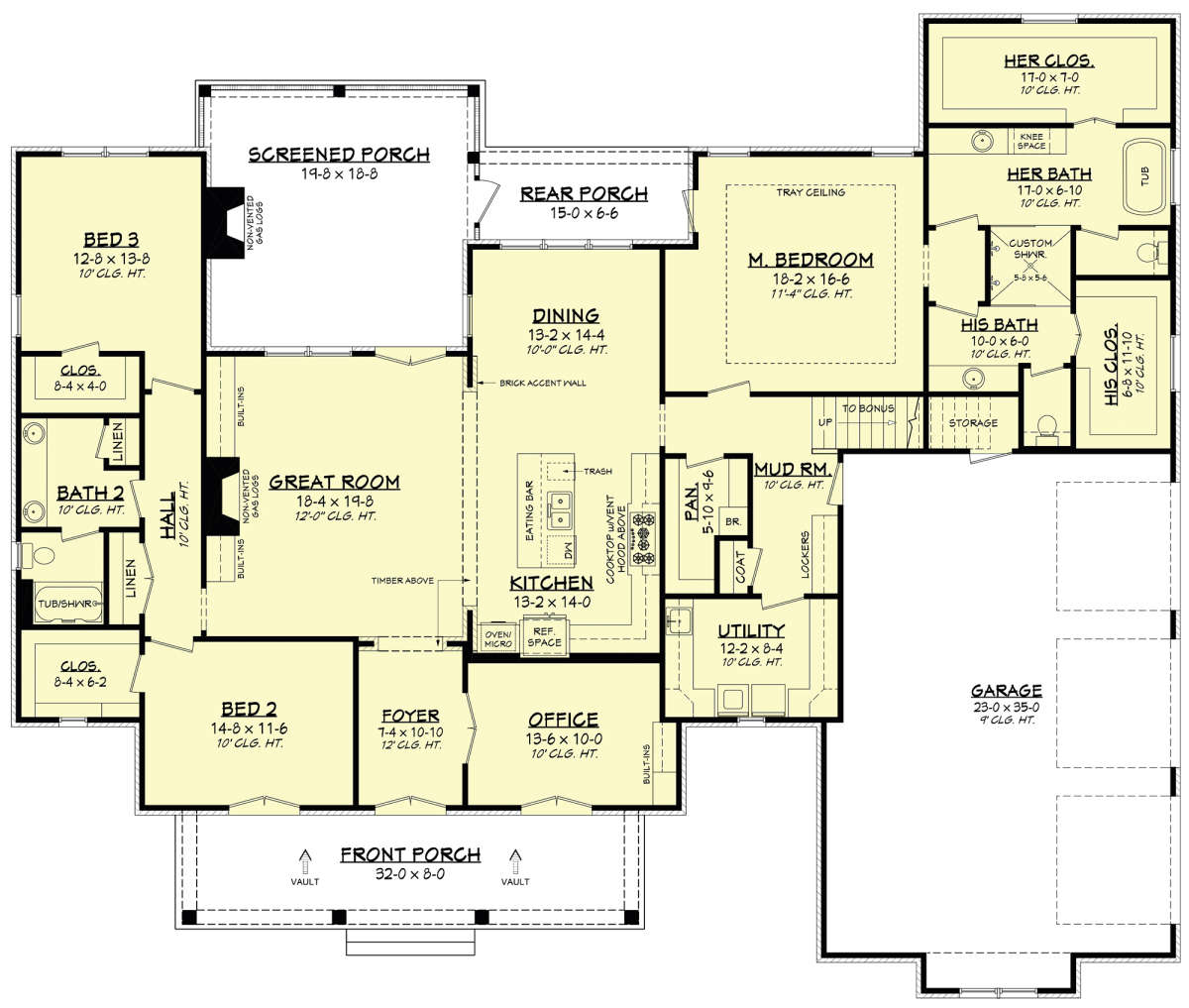 Main Floor for House Plan #041-00195