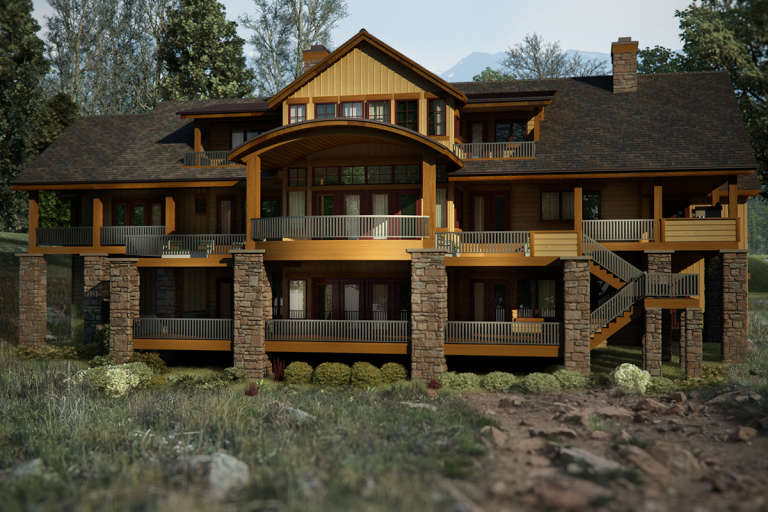 Mountain House Plan #5631-00122 Elevation Photo