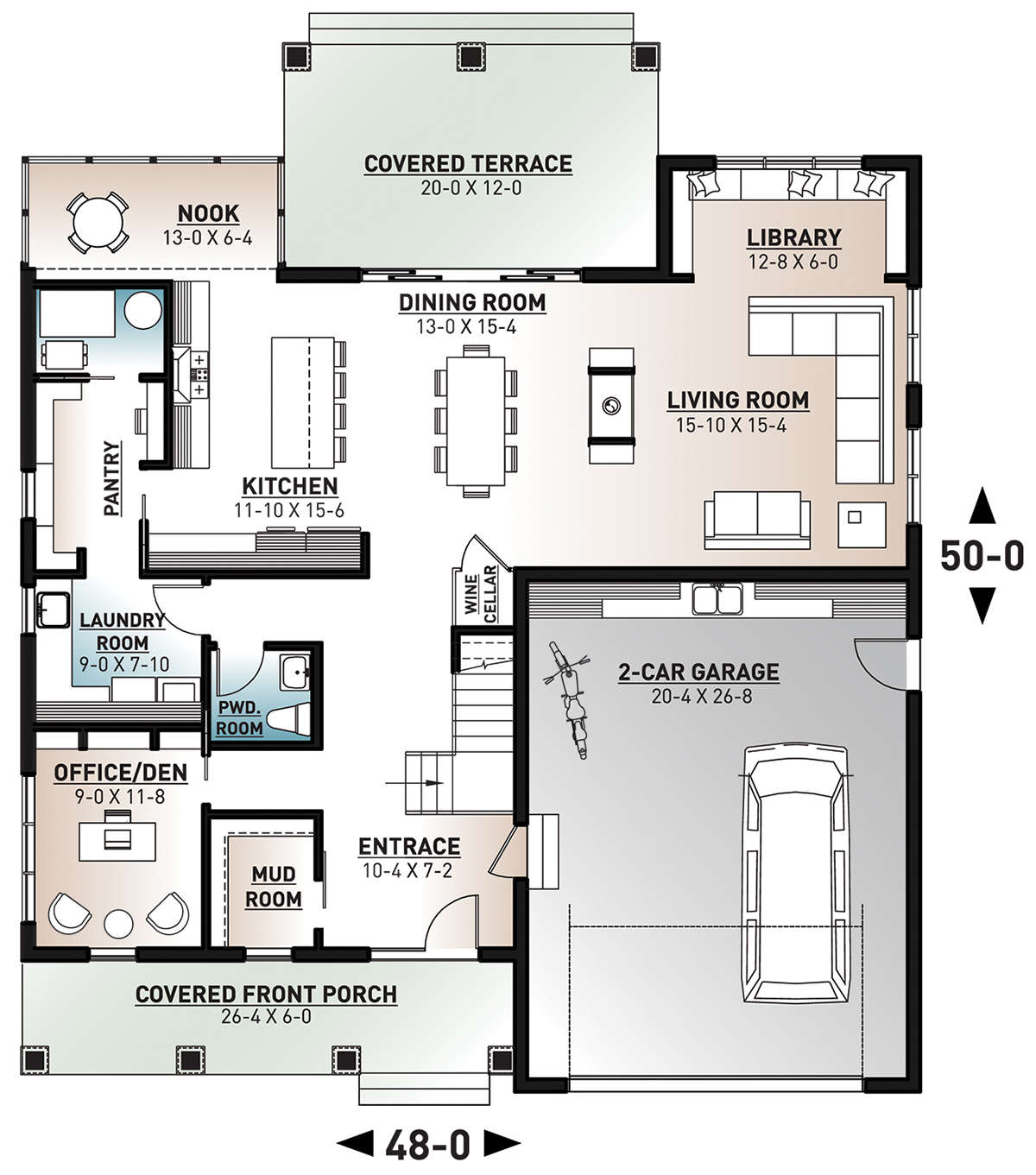 Main Floor for House Plan #034-01223