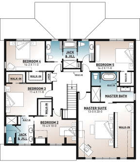 Second Floor for House Plan #034-01223