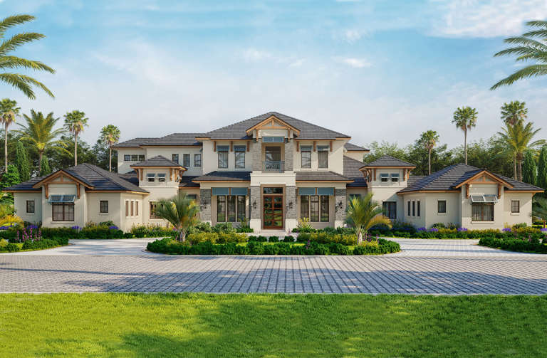 Luxury House Plan #207-00074 Elevation Photo