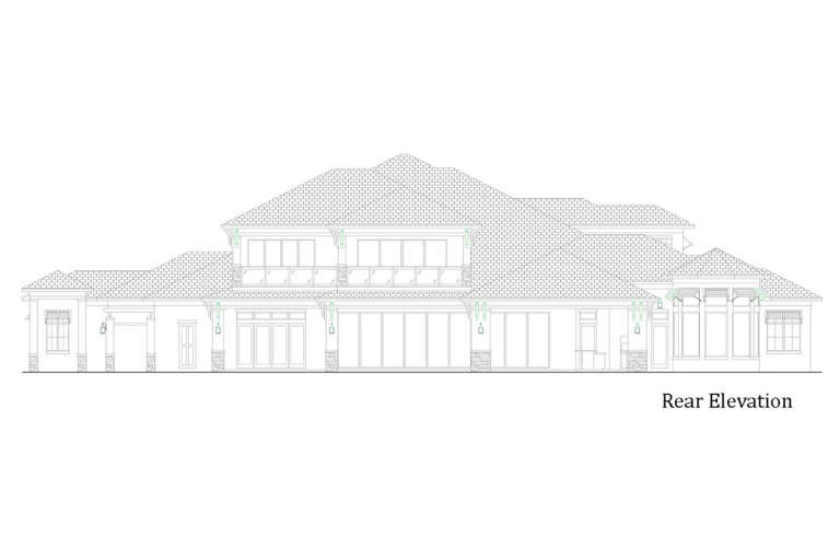 Luxury House Plan #207-00074 Elevation Photo