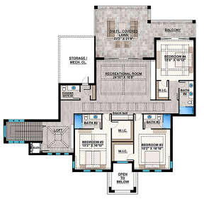 Second Floor for House Plan #207-00074