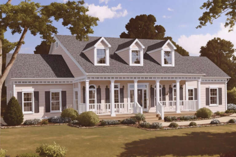 House Plan House Plan #234 Angled Front Elevation