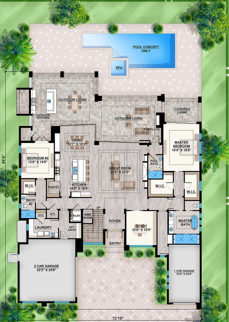 House Plan House Plan #23402 Drawing 1
