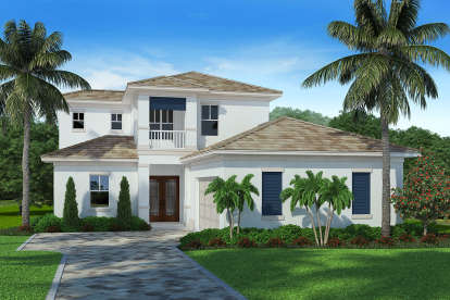 Florida House Plan #207-00077 Elevation Photo