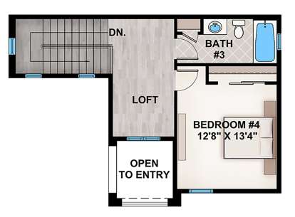 Second Floor for House Plan #207-00077