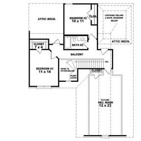 Second Floor for House Plan #053-00186