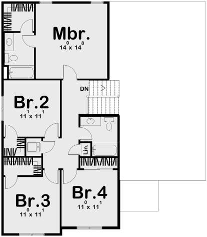Second Floor for House Plan #963-00331