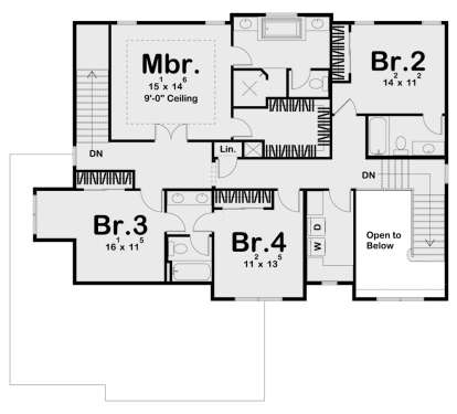 Second Floor for House Plan #963-00332