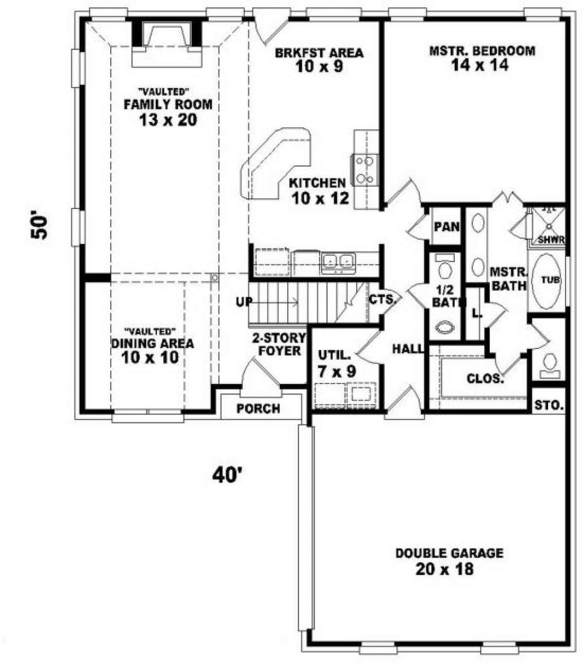 First Floor for House Plan #053-00187