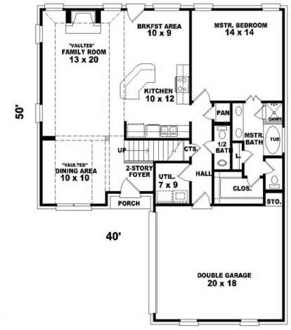 First Floor for House Plan #053-00187