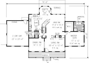 Main Floor for House Plan #033-00044