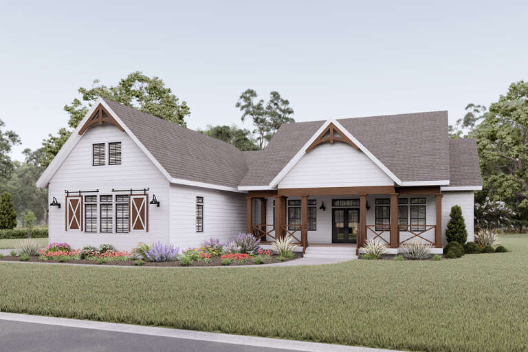 Modern Farmhouse House Plan #6849-00078 Elevation Photo