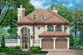 Luxury House Plan #5445-00349 Elevation Photo