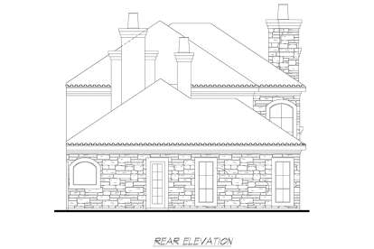 Luxury House Plan #5445-00349 Elevation Photo