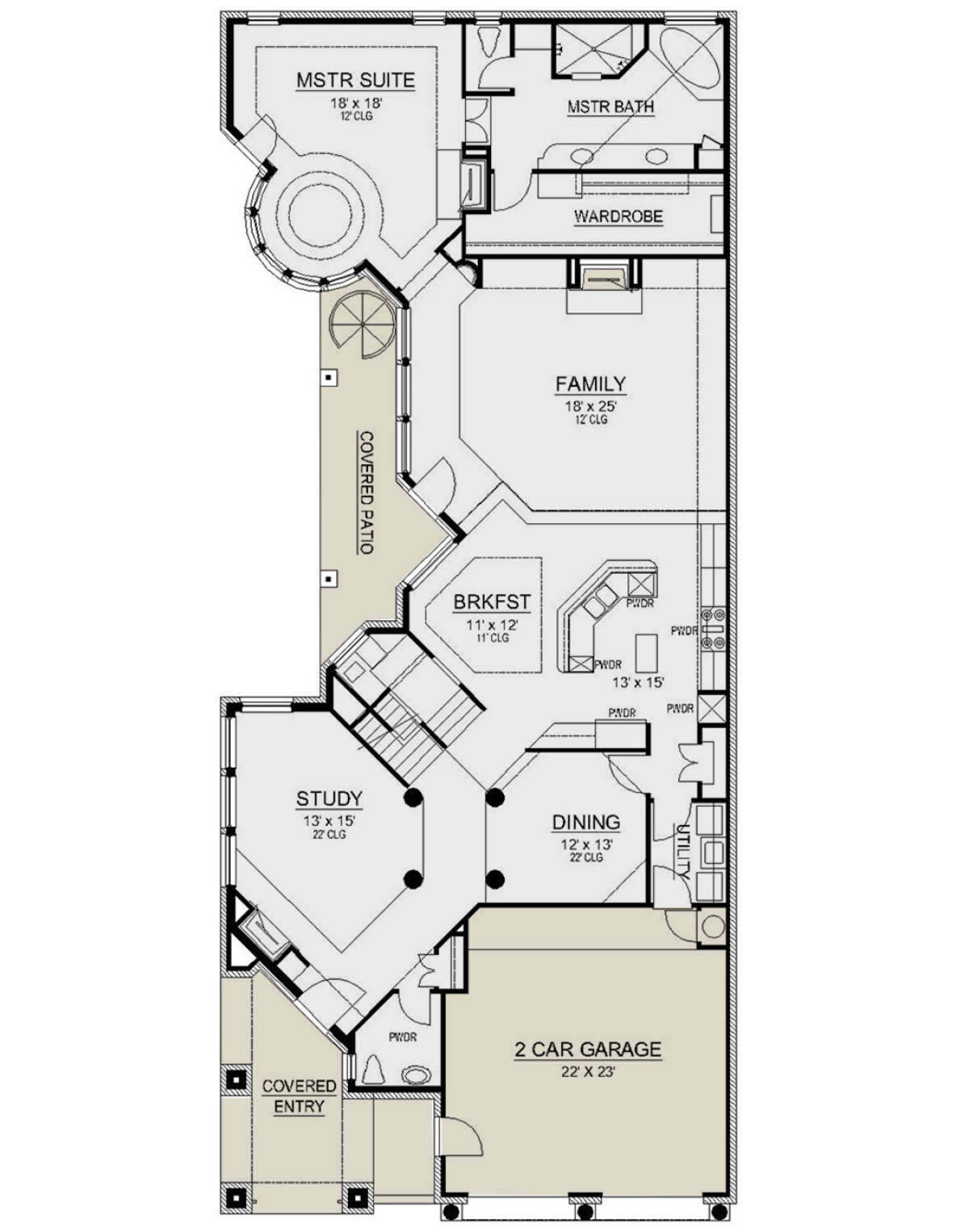 Main Floor for House Plan #5445-00349