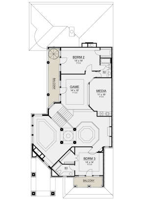 Second Floor for House Plan #5445-00349